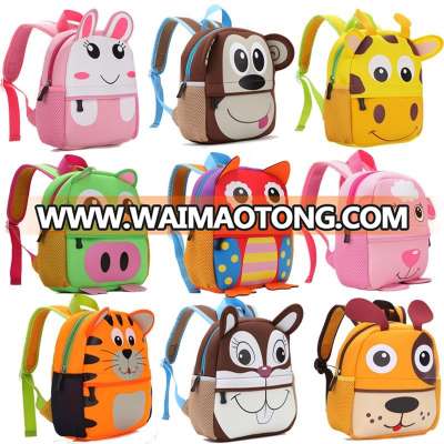 Hot sale cheap baby plush animal toy school backpack for kids in stock