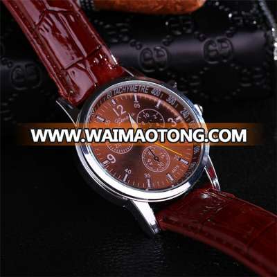 Wholesale Hot Selling Classic PU Leather Quartz Watch Mens Watch