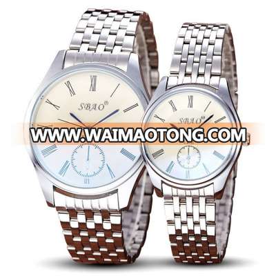 Hot Selling Fashion Round Stainless Steel Back Quartz Quality Watch