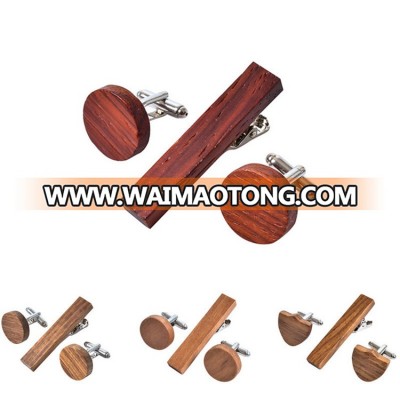 Personalised Hot Selling Eco-friendly Plating Wood Cufflinks