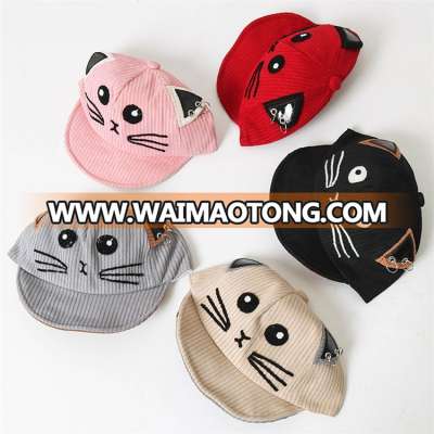 Hot Selling 2017 Fashion Cute Cat Chidren Unisex Cap Hat