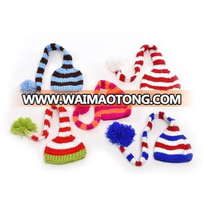 New Design Handmade High Quality Colorful Children's Hat with Long Tail