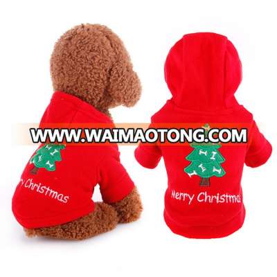 factory direct sale low price hooded lovable christmas dog clothes