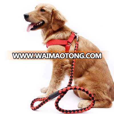 large dog harness and leash durable nylon dog leash rope heavy duty dog leash