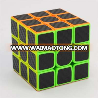 children educational toys carbon fiber sticker speed promotional 3x3 custom magic puzzle cube