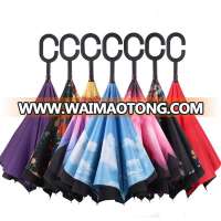 Brand new cheap promotional wholesale high quality upside-down 190t pongee inverted indian umbrella