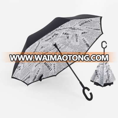 Brand new cheap promotional indian magicbrella c handle car reverse inverse umbrella