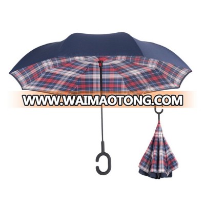 Fashionable cheap wholesale magic upside down 190t pongee outdoor free sample shenzhen reverse umbrella