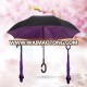 Factory price portable umbrella for car luxury high quality double layers 190t pongee magic inverted umbrella