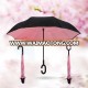 Private Label dome wind breaker deco hands free C shape handle magic inverted upside-down umbrella