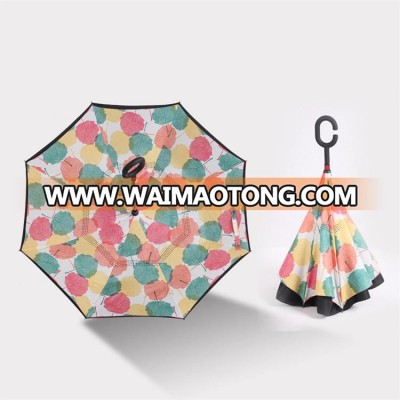 2017 wholesale japan private label costom upside down reverse umbrella plastic umbrella