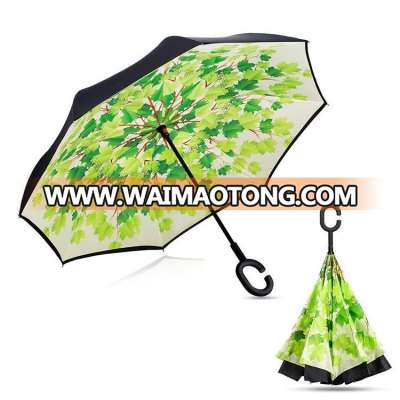 Hot selling anti drip umbrella 2 fold weatherproof funny magic reserve umbrella