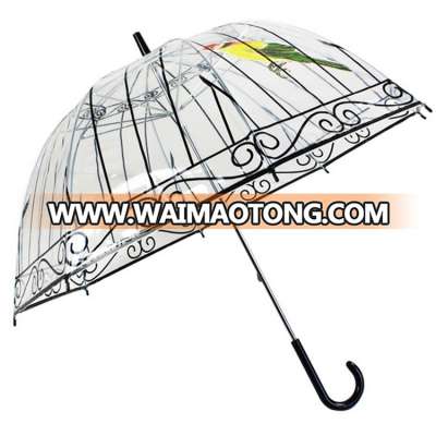 2017 fashion wholesale transparent advertising ladies wedding dome umbrella