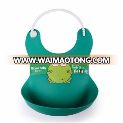 Factory price cheap food grade silicone rubber waterproof custom baby bibs