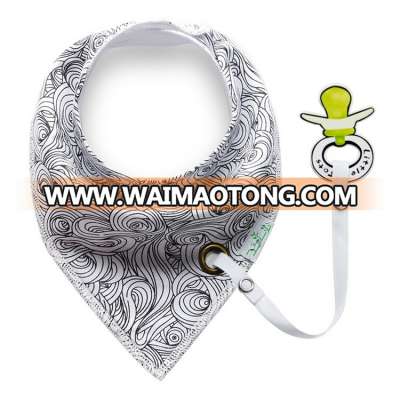 Eco-friendly baby products waterproof two layers cotton baby bibs bandana customise