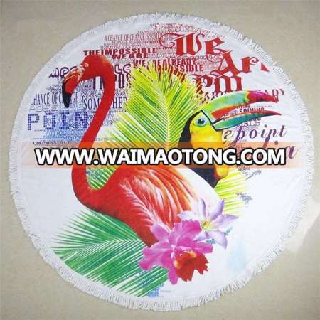 Promotional High Quality pareo wholesale large round microfiber beach towel