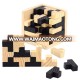 Wholesale high quality children wooden square magic cube puzzle