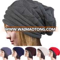 YOUME Hot Fashion Caps Warm Autumn Winter Knitted Hats For Women Stripes Skullies Beanies 6 Colors