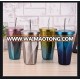 The hot selling gradient mug diamond shape belt straw stainless steel customized thermos tumbler double coffee tumble water