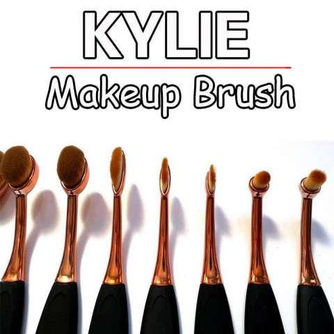 kylie Oval Makeup Brush Rose Gold Cosmetic 10 pieces Makeup Tools