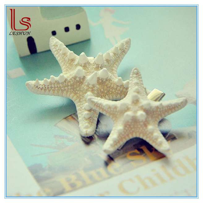 Real Ocean Starfish Hairpins