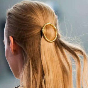 European & American Fashion Gold-Color Round Hair Clip Metal Hairpins